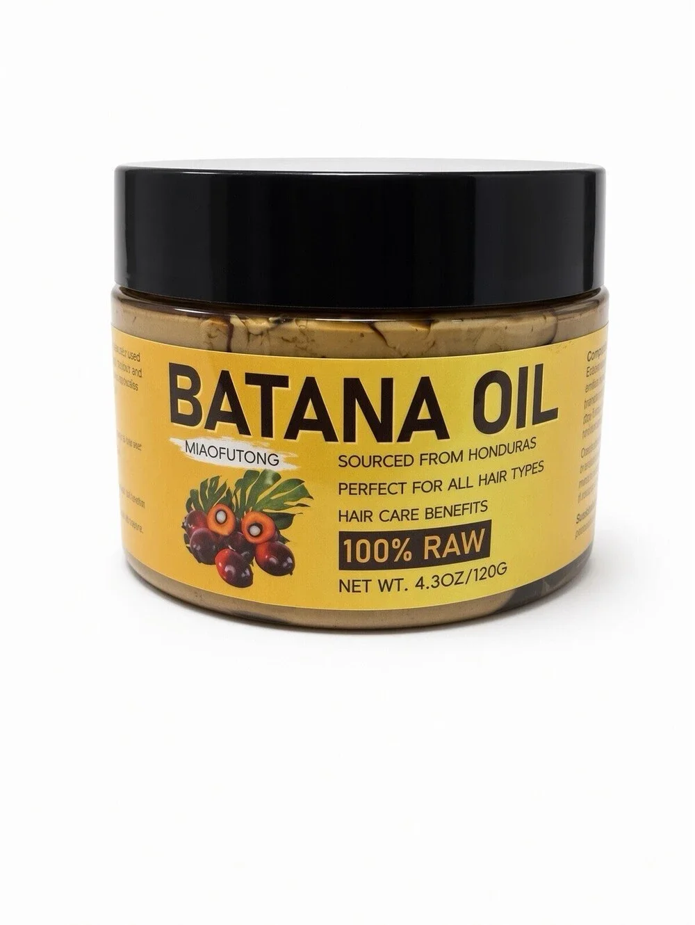 2 Pack Batana Oil 100% Raw Honduras Hair Scalp Treatment 4.3oz Each